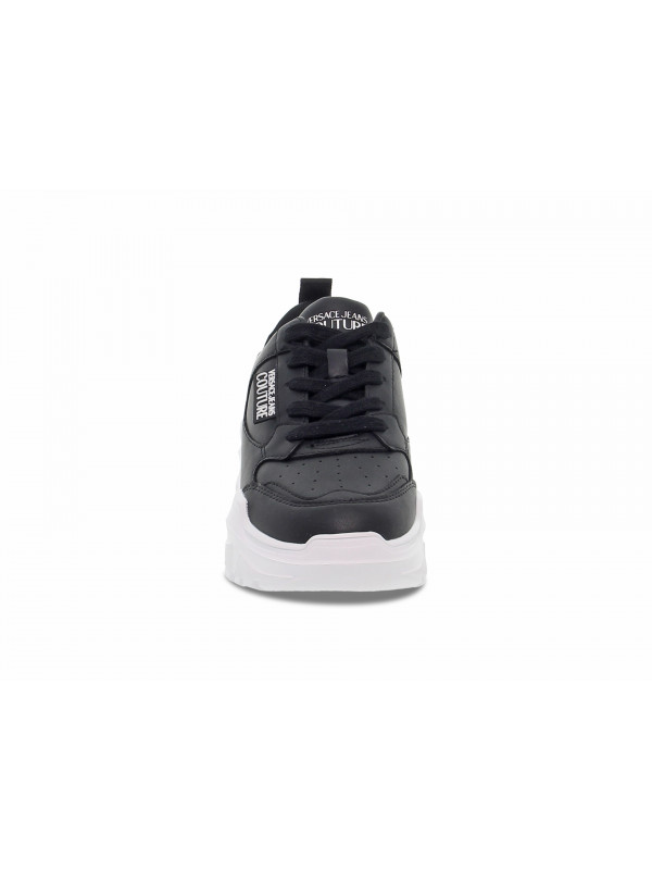 Sneakers Versace Jeans Couture JEANS COUTURE SPEEDTRACK in black leather Guidi Calzature New Collection Fall Winter 2024 Guidi Calzature