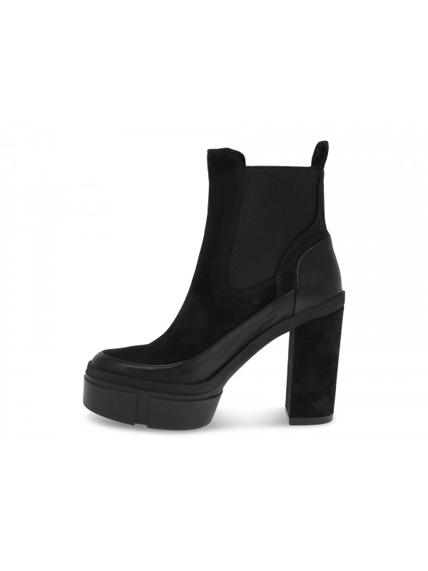 Ankle boot Vic Matie in black suede leather Guidi Calzature