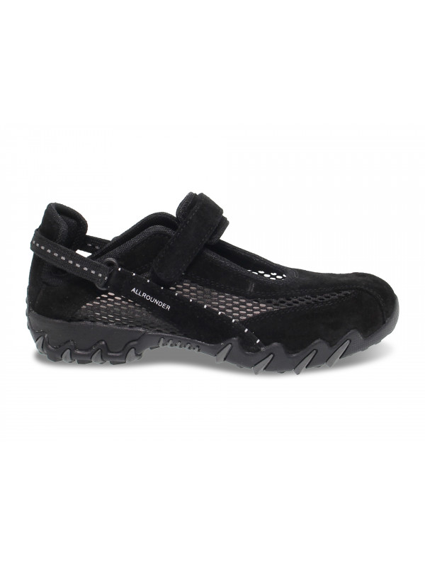 Chaussures plates Allrounder by Mephisto NIRO en chamois noir Guidi Calzature Soldes Automne Hiver 2024 Guidi Calzature