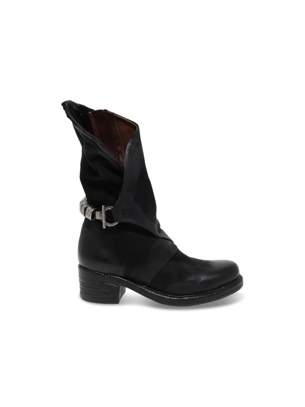 Bottes A.S.98 en cuir noir