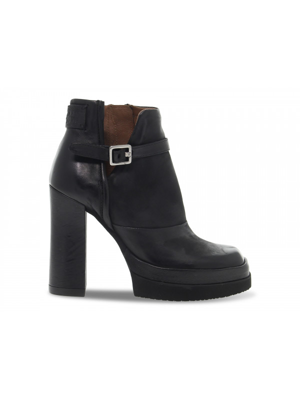 Boots A.S.98 VIVENT PLATO' en cuir noir