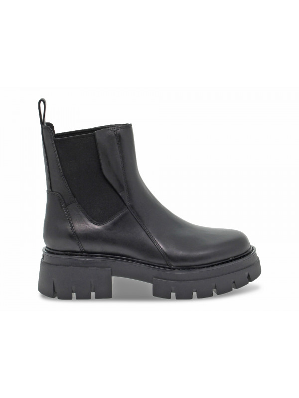 Boots Ash LINKS en cuir noir