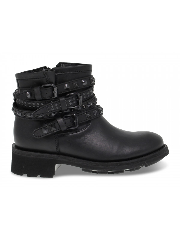 Bottines Ash en cuir noir