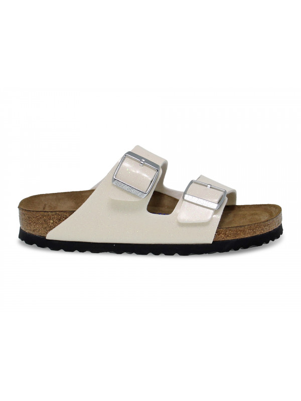 Sandales plates Birkenstock ARIZONA en birkoflor perle