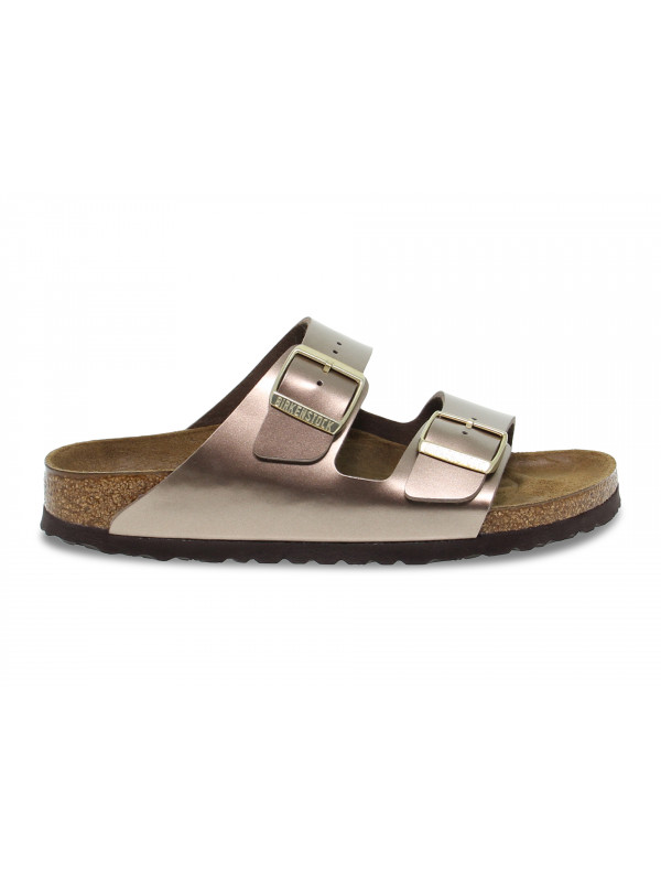 Sandales plates Birkenstock ARIZONA en birkoflor taupe