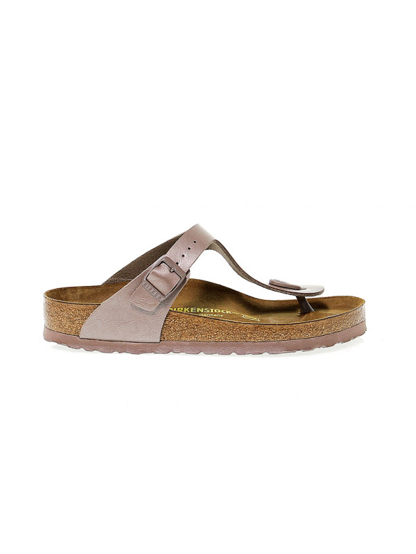 Sandales plates en peau Birkenstock GIZEH