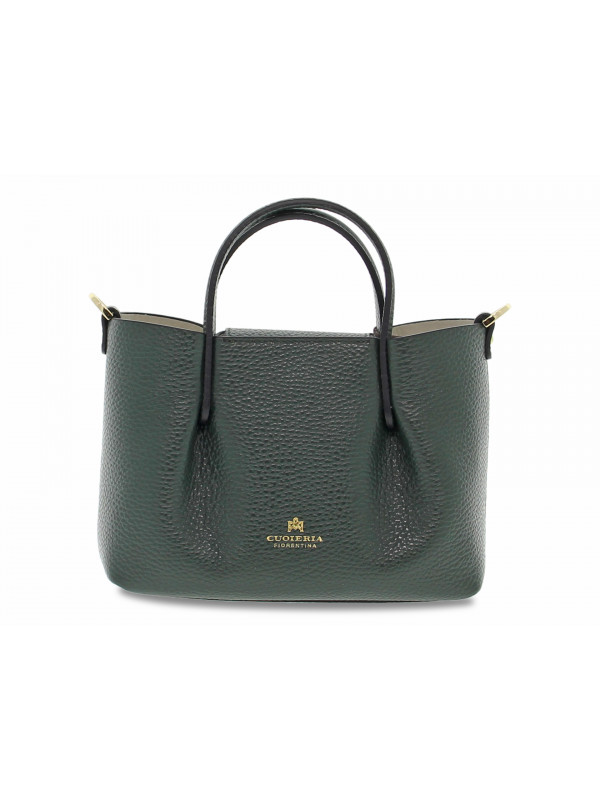 Sac à main Cuoieria Fiorentina CANDY MINI TOTE BAG en cuir vert foncé