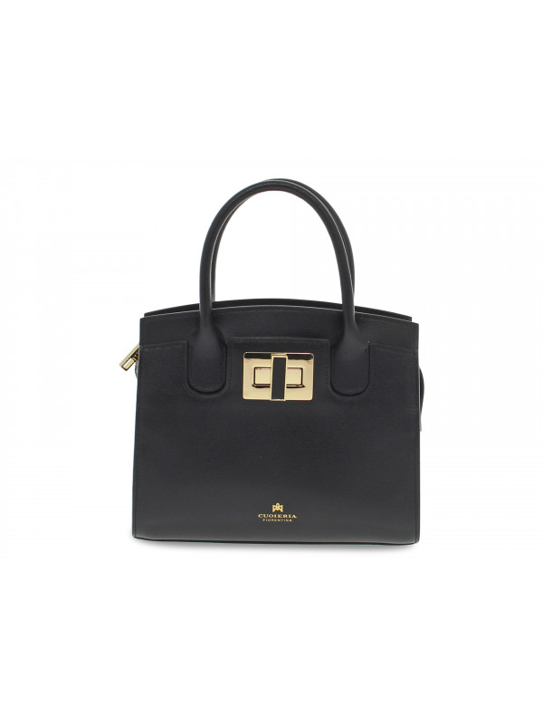 Sac à main Cuoieria Fiorentina BELLA MINI TOTE IN VITELLO MICRO GRAIN en cuir noir