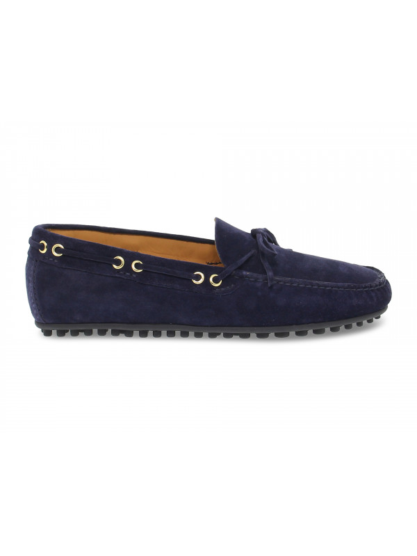 Mocassins Fabi CAR SHOES en chamois bleu