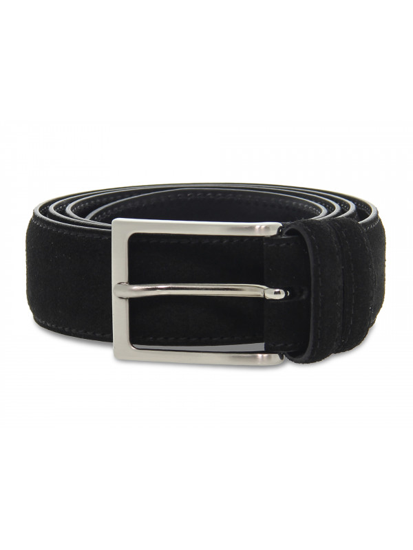 Ceinture Guidi Calzature MADE IN ITALY H35 en chamois noir