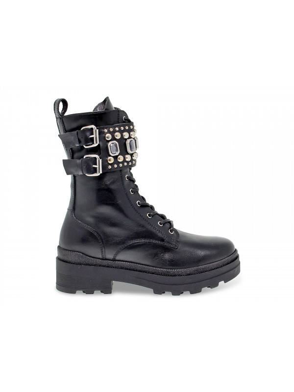 Boots Janet Sport ANFIBIO en cuir noir