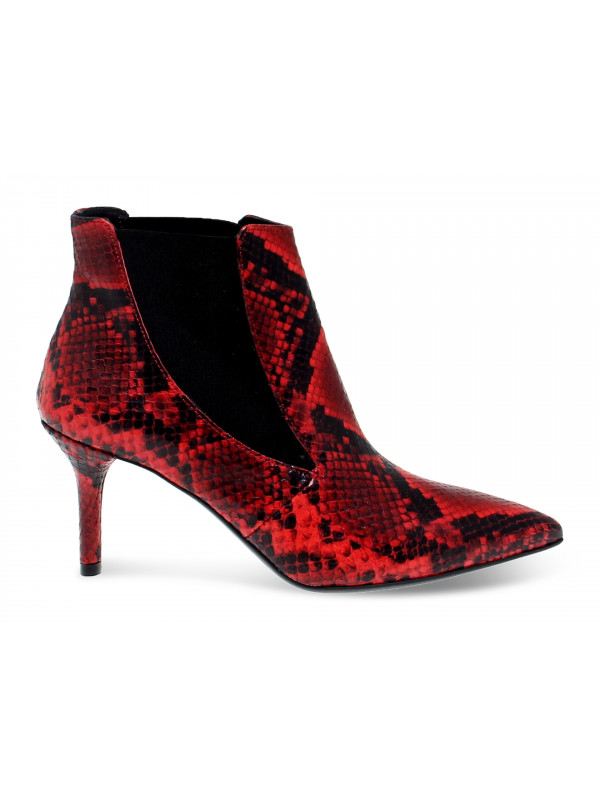 Bottines Janet And Janet en python rouge