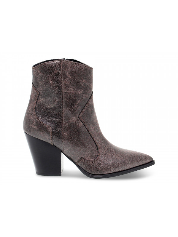 Bottines Janet And Janet TEXANO en cuir brun foncé