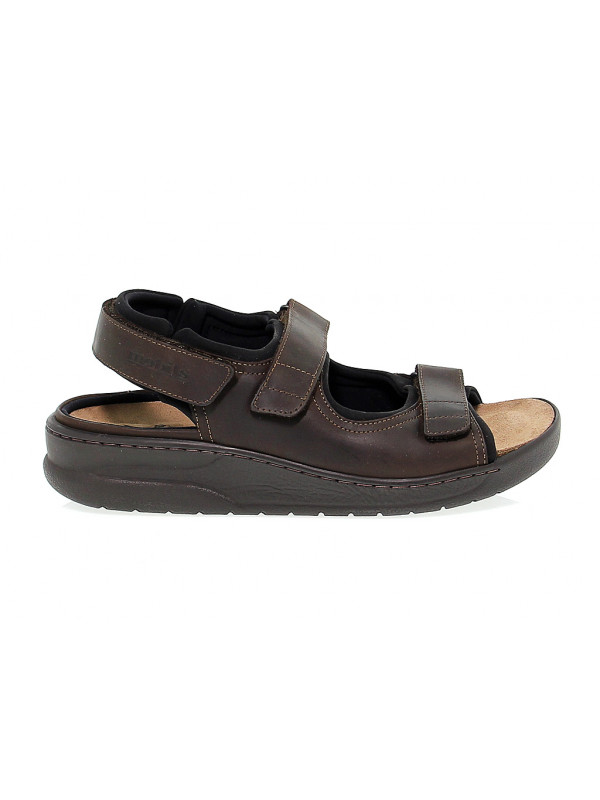 Sandales Mephisto VALDEN MOBILS ERGONOMIC en cuir brun fonc
