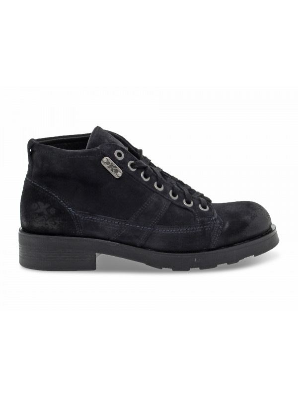 Bottines OXS FRANK 1900 MID en chamois bleu