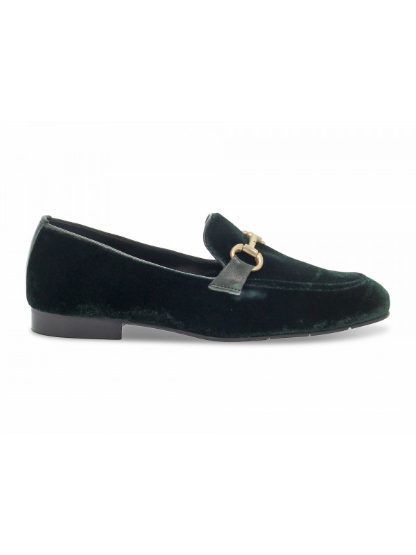 Chaussures plates Poesie Veneziane GUCCI DANDY MOCASSINO en velours vert