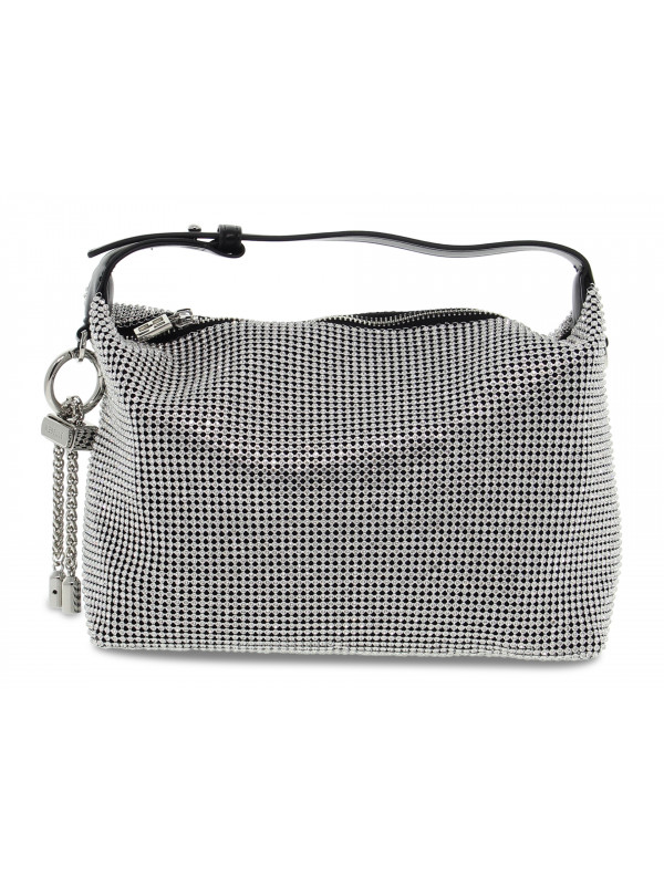 Sac à main Rebelle SHINY HANDBAG MINI CRYSTAL SILVER en cristal argent