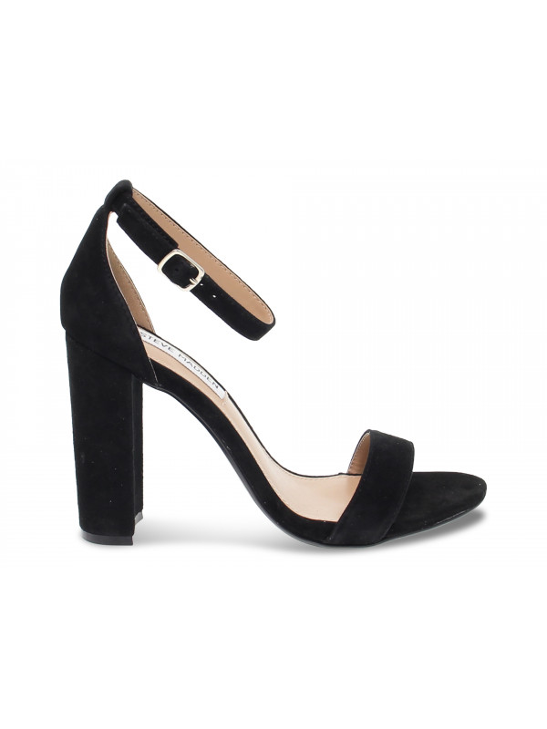 Sandales à talons Steve Madden CARRSON SUEDE BLACK en chamois noir