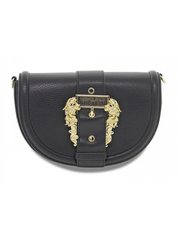 Sac à main Versace Jeans Couture JEANS COUTURE RANGE F SKETCH 3 BUCKLE GRAINY en cuir noir