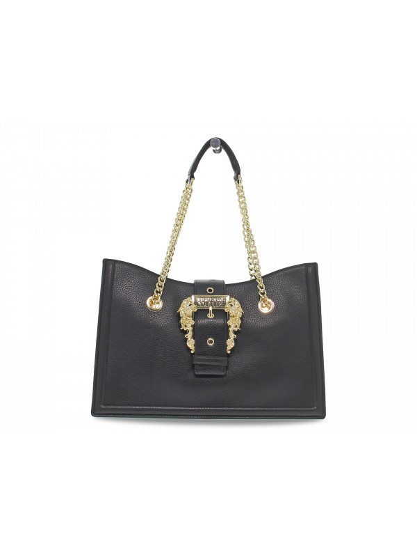 Sac à main Versace Jeans Couture JEANS COUTURE RANGE F SKETCH 21 BUCKLE GRAINY en cuir noir