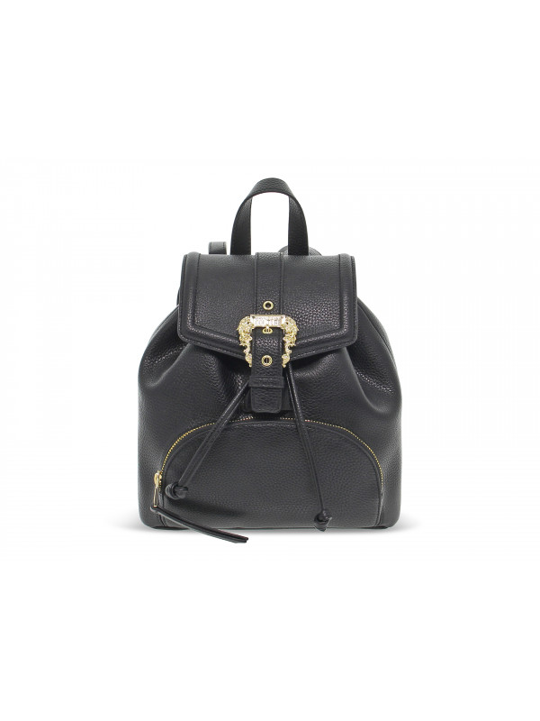 Sac à dos Versace Jeans Couture JEANS COUTURE RANGE F SKETCH 8 BAGS GRAINY BUCKLE en nappa noir