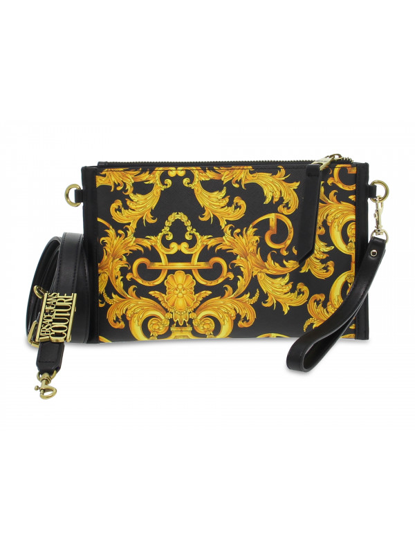 Sac bandoulière Versace Jeans Couture JEANS COUTURE LINEA M DIS 8 BAROQUE BAG POCHETTE en nappa noir