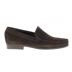 Mocassins Antica Cuoieria TODS en chamois brun foncé