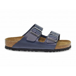 Sandales plates Birkenstock ARIZONA en cuir bleu