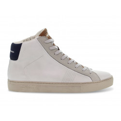 Baskets Crime London HIGH TOP ESSENTIAL en cuir blanc