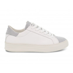 Baskets Crime London SONIK LOW CUT en cuir blanc