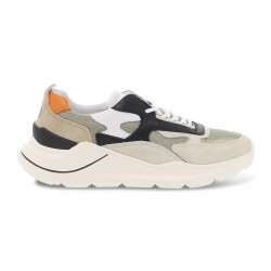 Baskets D.A.T.E. FUGA DRAGON ARMY en chamois blanc