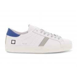 Baskets D.A.T.E. HILL LOW CALF WHITE-BLUETTE en cuir blanc
