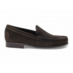 Mocassins Guidi Calzature TODS en chamois brun foncé