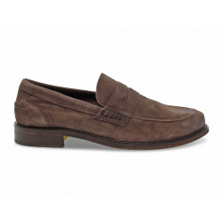 Mocassins Guidi Calzature COLLEGE en nubuck brun foncé