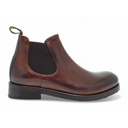 Bottines Jp David BEATLES STILE INGLESE en cuir brun foncé