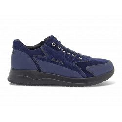 Baskets Paciotti CRICKET en chamois bleu