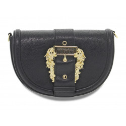 Sac à main Versace Jeans Couture JEANS COUTURE RANGE F SKETCH 3 BUCKLE GRAINY en cuir noir