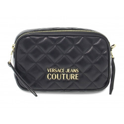 Sac bandoulière Versace Jeans Couture JEANS CHARMS COUTURE RANGE C SKETCH 8 BAGS QUILTED en nappa noir