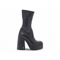 Boots Windsor Smith HIDDEN BLACK STRETCH UP en faux cuir noir