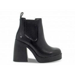 Bottines Windsor Smith PRIORITY BLACK PIGMENT en cuir noir