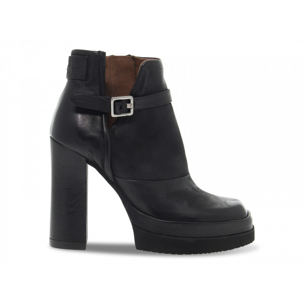Boots A.S.98 VIVENT PLATO' en cuir noir