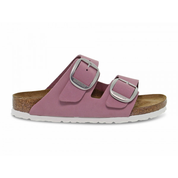 Sandales plates Birkenstock ARIZONA BIG BUCKLE en nubuck rose