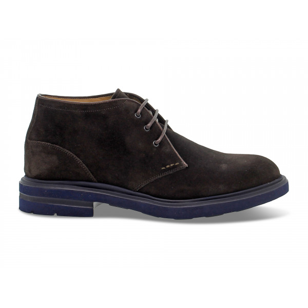 Bottines Guidi Calzature STILE INGLESE en chamois brun foncé