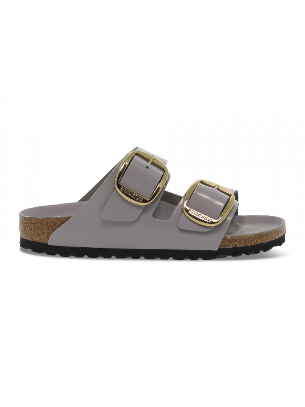 Sandales plates Birkenstock - gris clair