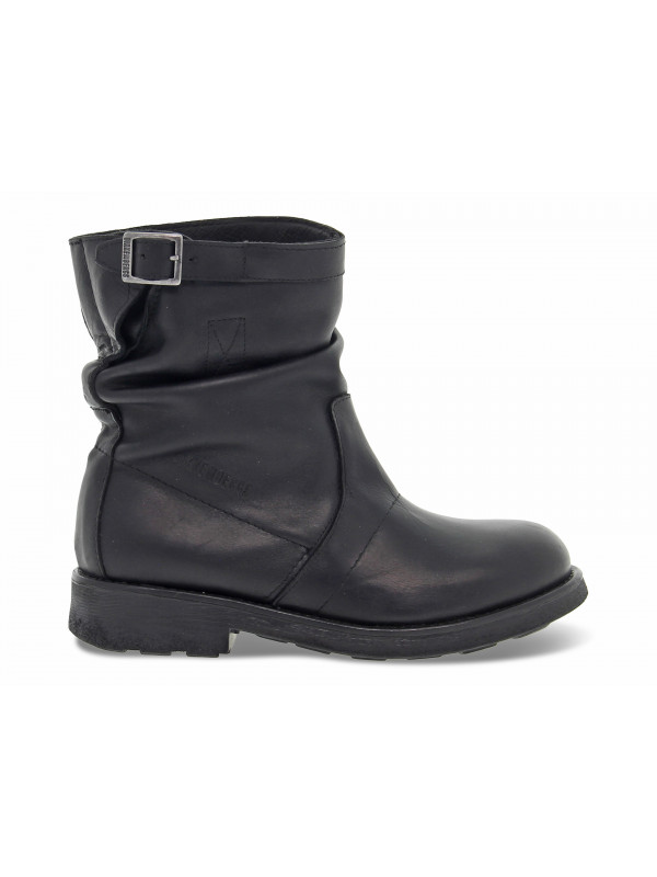 Bottines Bikkembergs VINTAGE BIKER BASSO EX-VIOLANTE en cuir noir