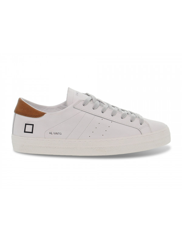 Baskets D.A.T.E. HILL LOW VINTAGE CALF en cuir blanc