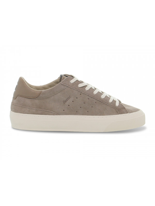 Baskets D.A.T.E. SONICA SUEDE en chamois beige