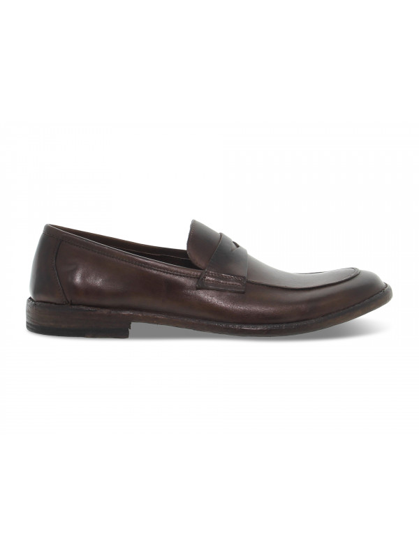 Mocassins Guidi Calzature STILE INGLESE en cuir brun foncé