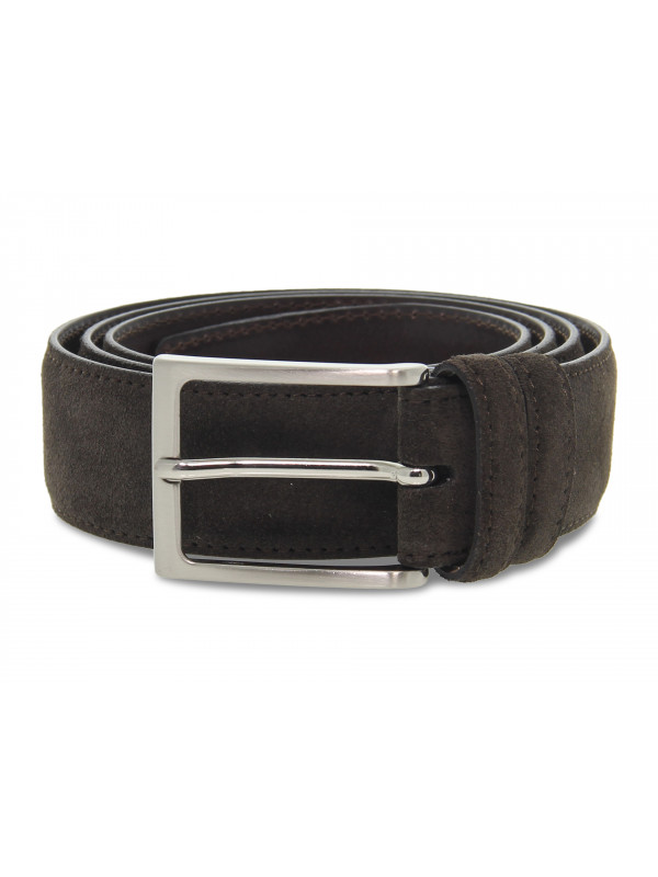 Ceinture Guidi Calzature MADE IN ITALY H35 en chamois brun foncé