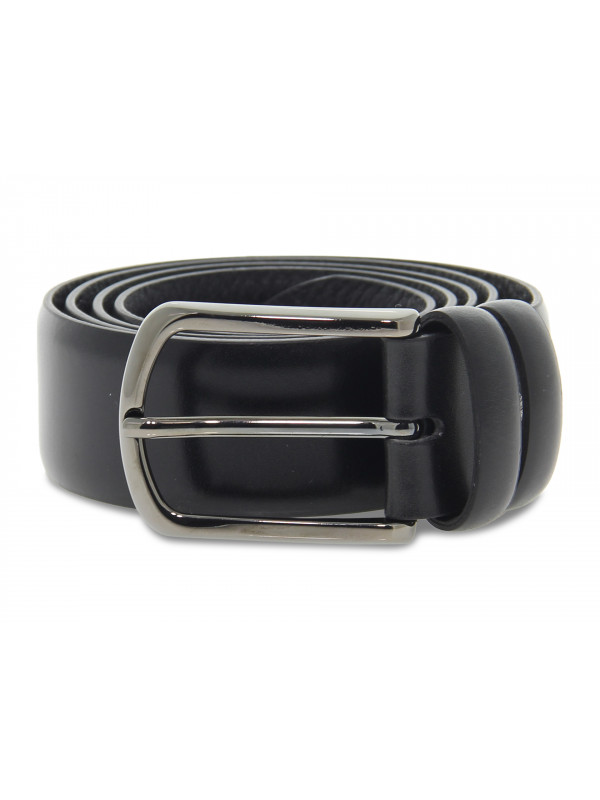 Ceinture Guidi Calzature MADE IN ITALY H35 en nappa noir